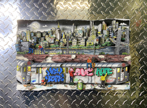 Charles Fazzino 3D Art Charles Fazzino 3D Art Tagging the Subway (SM) - (Framed)